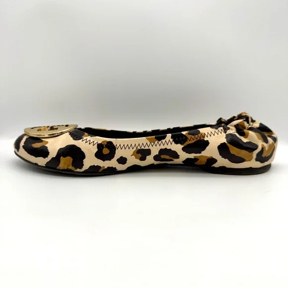 TORY BURCH Reva Leather Flats - Leopard - Sz 7.5 - Picture 6 of 9